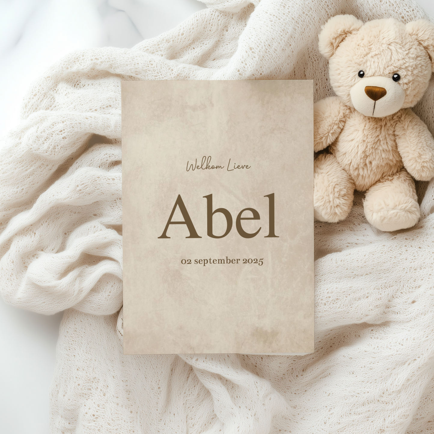 Geboortekaartje Abel