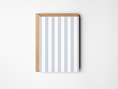 Geboortekaartje Jongen Blauw Gestreept | Waterverf Beertje