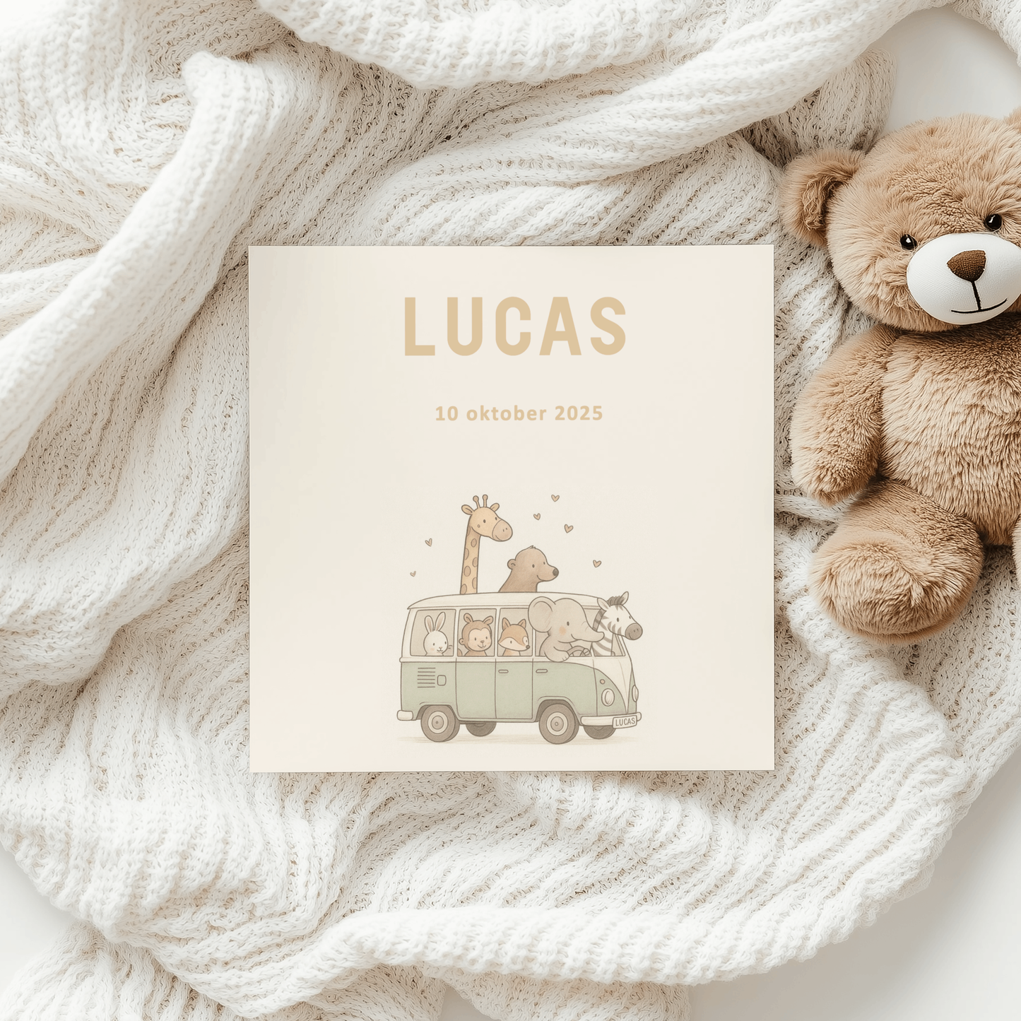 Geboortekaartje dierenbus