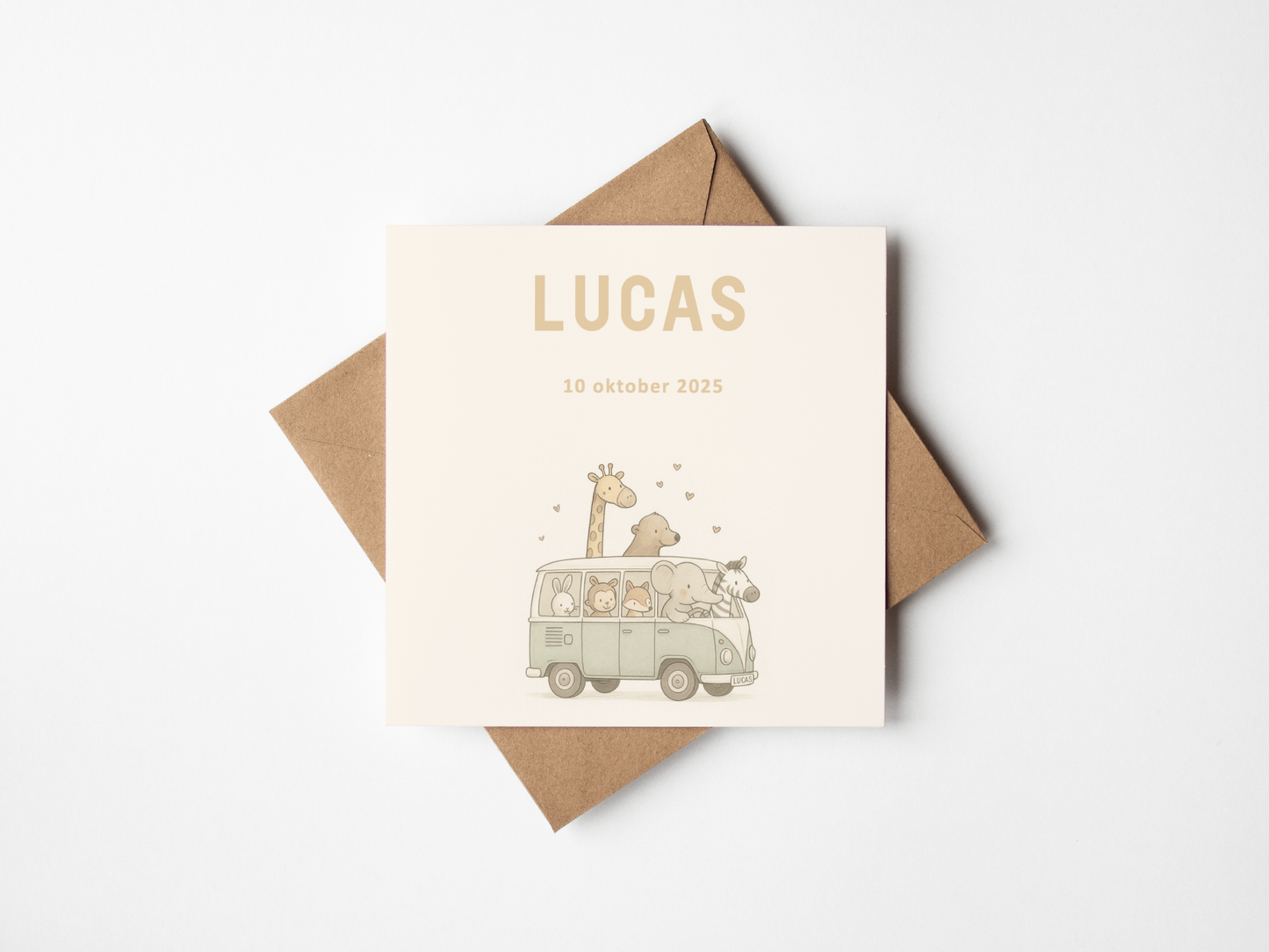 Geboortekaartje dierenbus