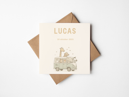 Geboortekaartje dierenbus