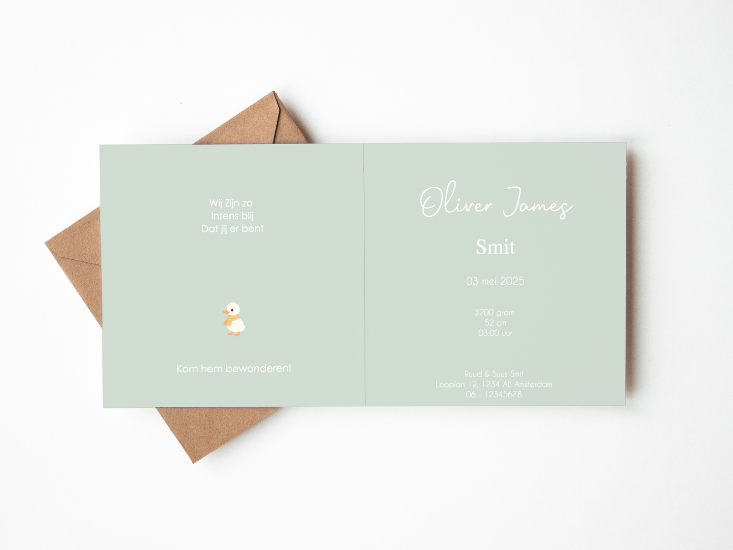 Geboortjekaartje Oliver